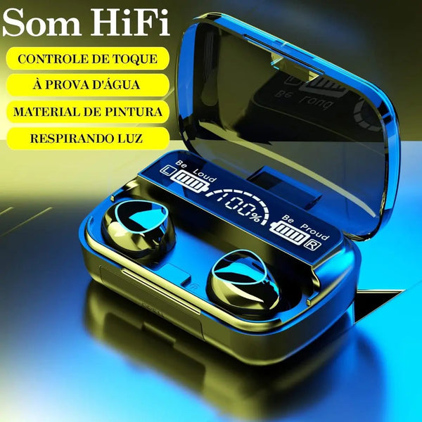 Fones de Ouvido Bluetooth 5.1 Intra-auricular – Alta Performance e Carregamento Sem Fio