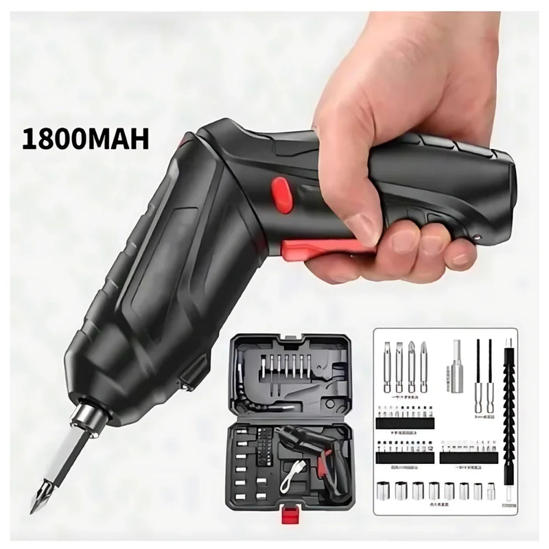 Kit Parafusadeira Recarregável USB – 47 Peças