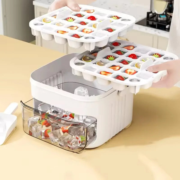 Máquina de Gelo com Tampa fácil prensagem – 50 Cubos de Grande Capacidade