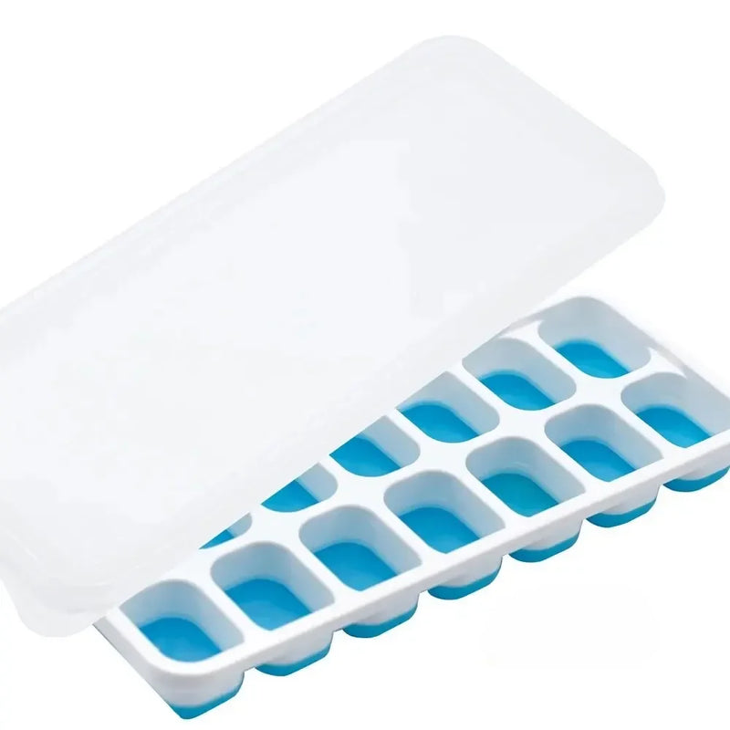 Molde de Gelo em Silicone com 14 Cavidades – Prático, Ecológico e Durável!