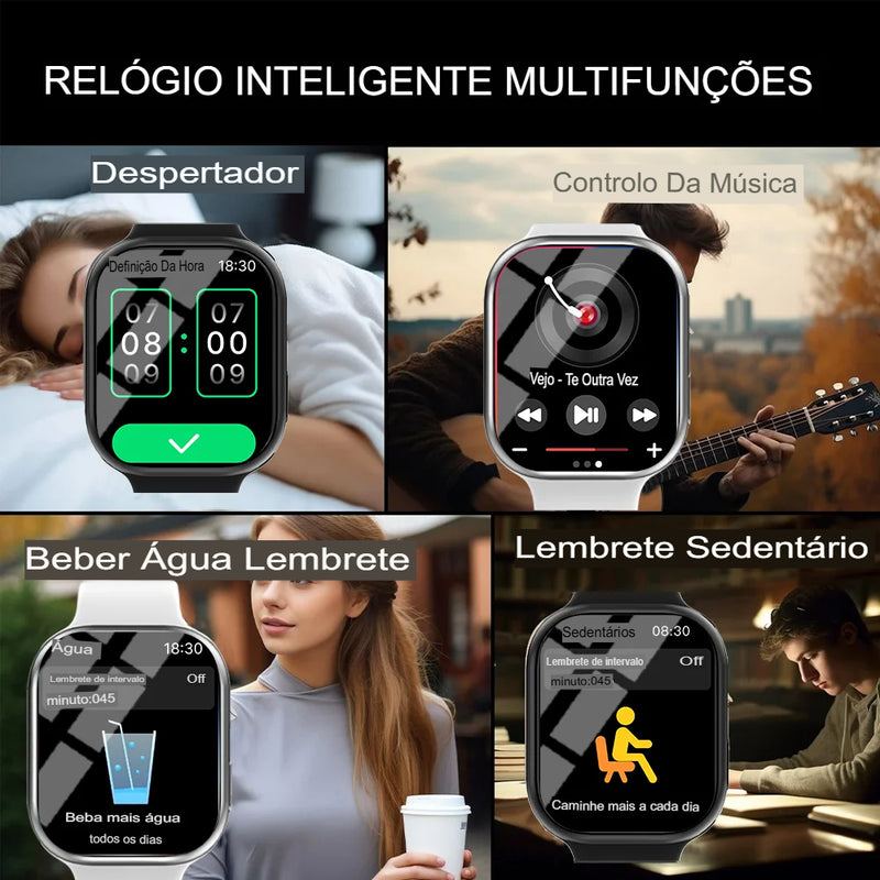Relógio Inteligente LAXASFIT 2,29" AMOLED | Bluetooth 5.1 | Saúde &amp; Estilo