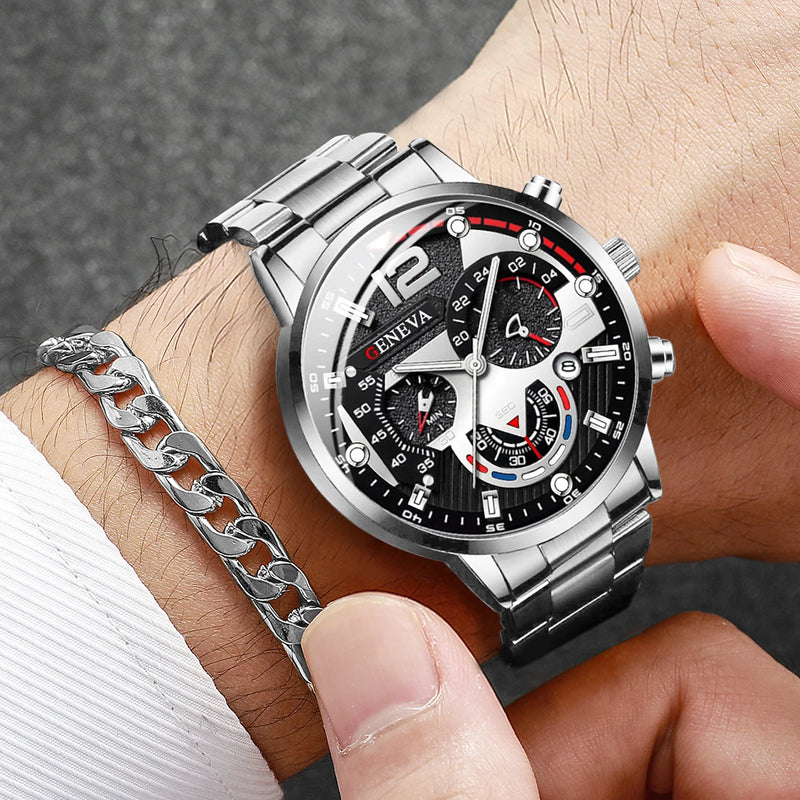 Relógio Masculino Inschic – Estilo Moderno com Movimento de Quartzo