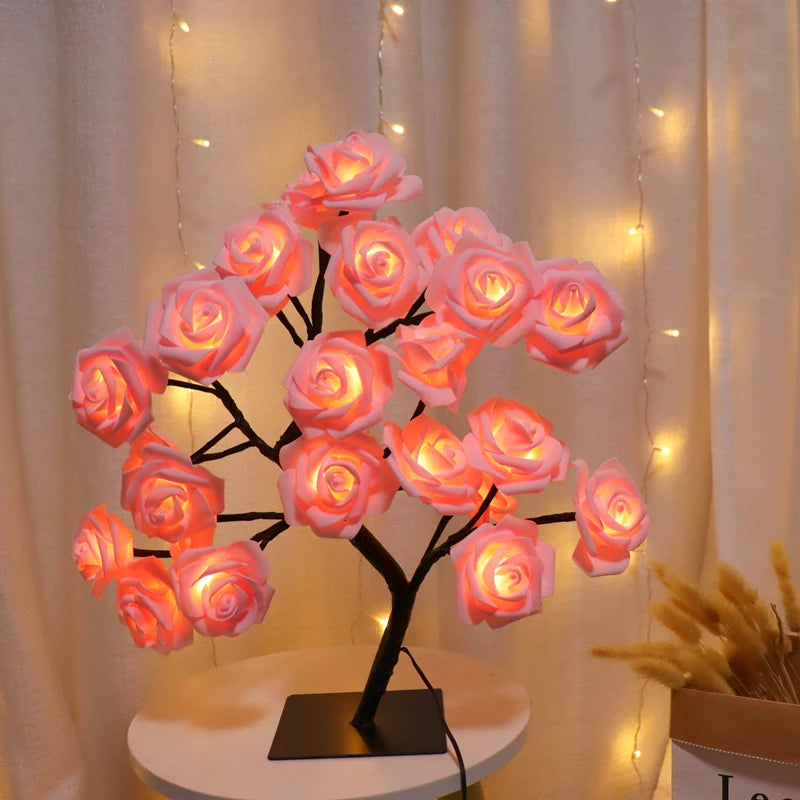 Luminária Rose Tree – A Beleza da Natureza Iluminada!