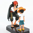 18cm  Luffy e Shanks – One Piece | Figura Colecionável Bandai Original PVC