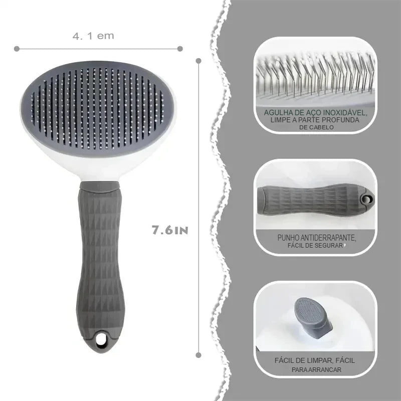Escova Removedora de Pelos para Pets – Suavidade e Eficiência no Cuidado com seu Animal
