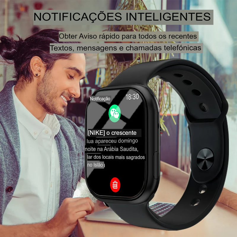 Relógio Inteligente LAXASFIT 2,29" AMOLED | Bluetooth 5.1 | Saúde &amp; Estilo