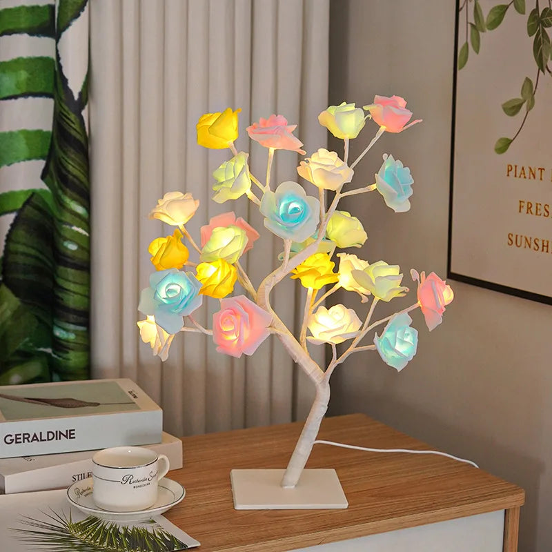 Luminária Rose Tree – A Beleza da Natureza Iluminada!