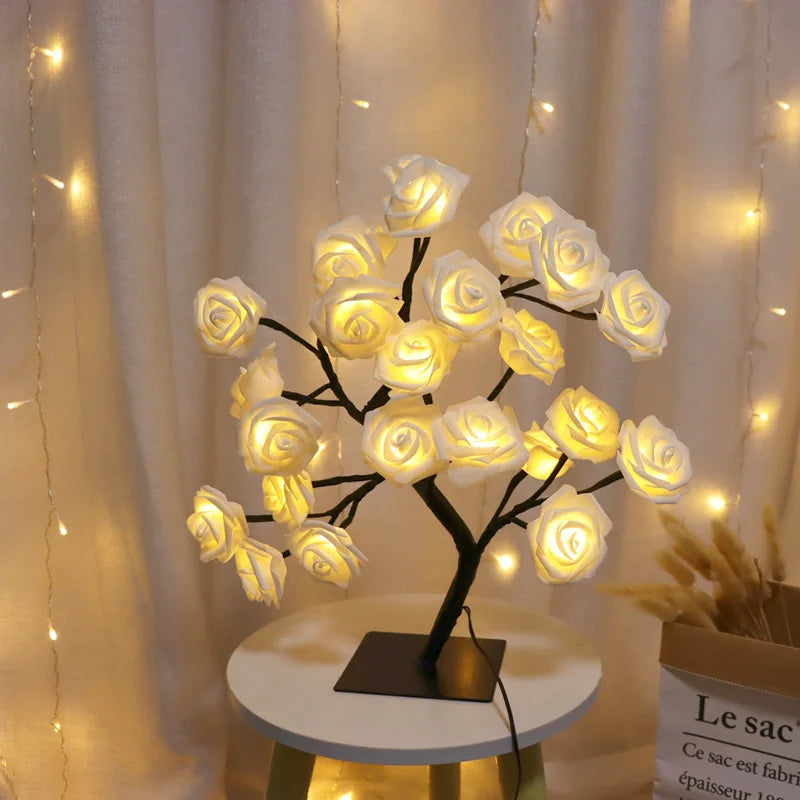 Luminária Rose Tree – A Beleza da Natureza Iluminada!