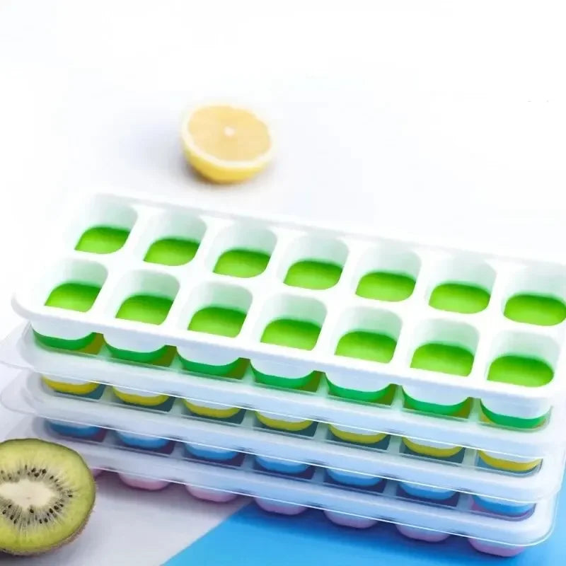 Molde de Gelo em Silicone com 14 Cavidades – Prático, Ecológico e Durável!