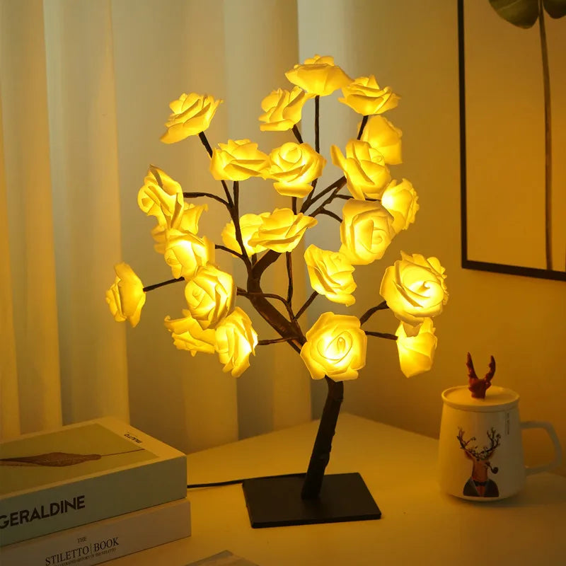 Luminária Rose Tree – A Beleza da Natureza Iluminada!
