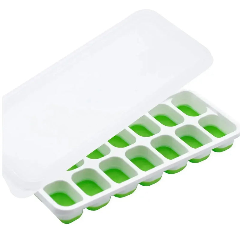 Molde de Gelo em Silicone com 14 Cavidades – Prático, Ecológico e Durável!