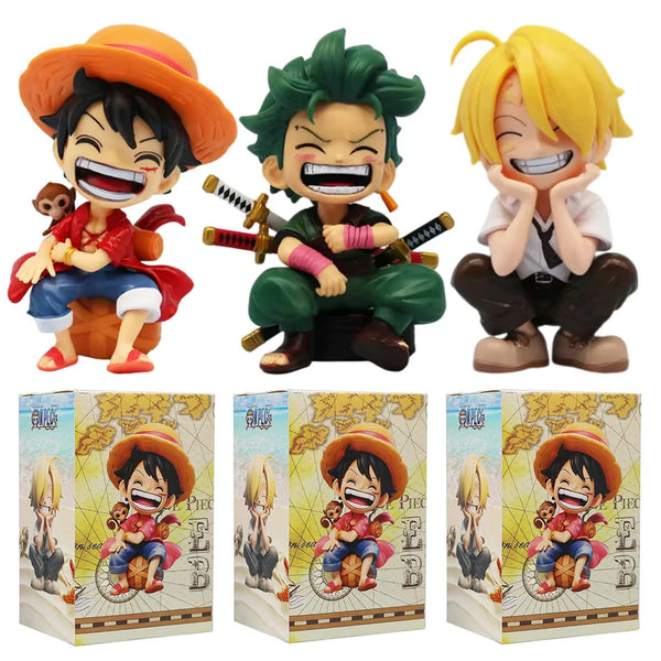 Luffy, Zoro e Sanji – One Piece | Figura Colecionável Bandai 12cm