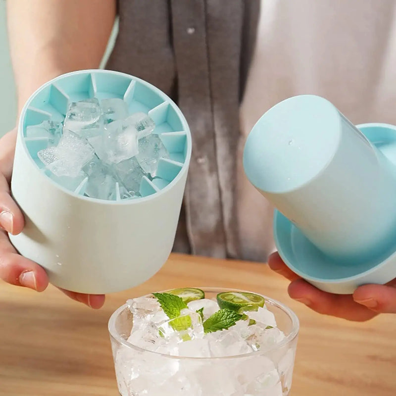 Molde de Gelo de Silicone Redondo – Praticidade e Estilo para Suas Bebidas!