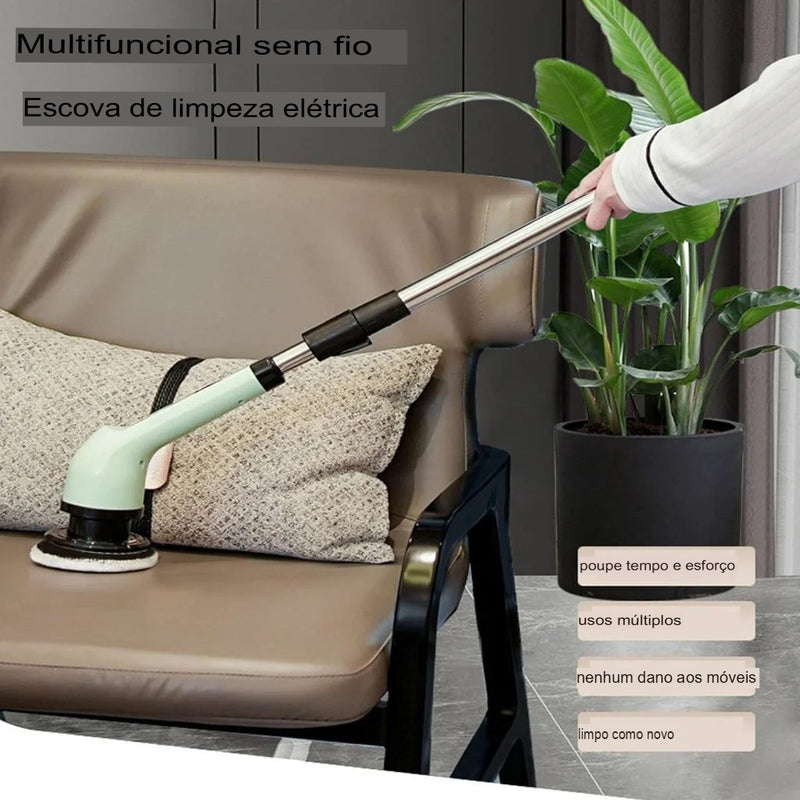 Escova Elétrica Multifuncional Recarregável – Limpeza Profunda com Facilidade!